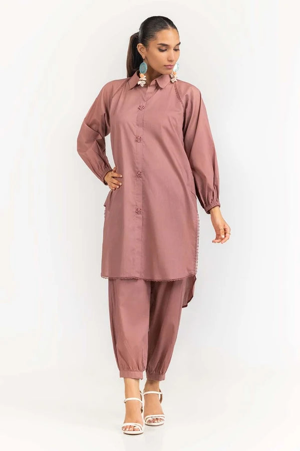 Dyed Cambric Embelished Shirt With Trouser IPS-23-78