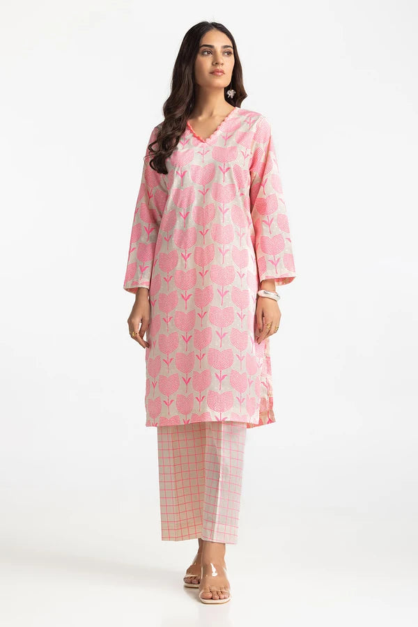 Jacquard Printed Shirt And Lawn Lacquer Printed Trouser IUSTTS-303